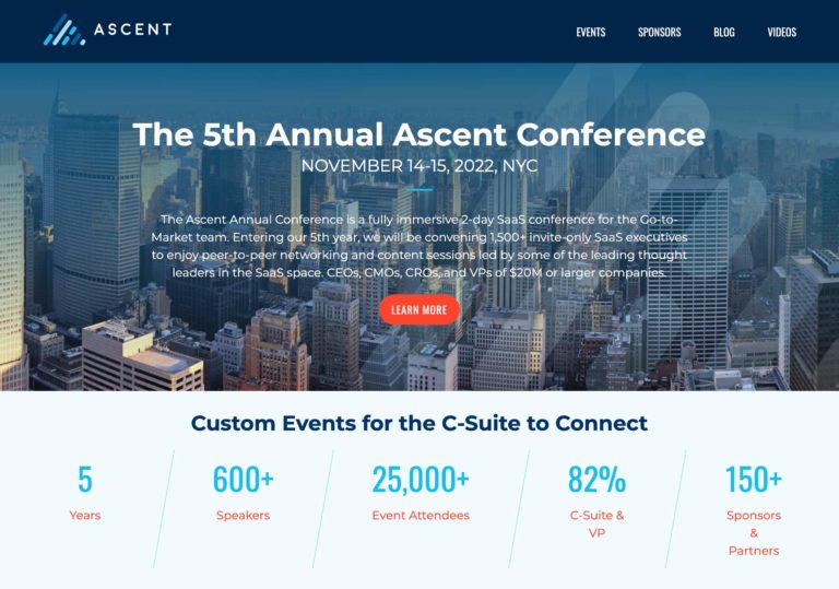 Ascent Conference Hudson Web Development